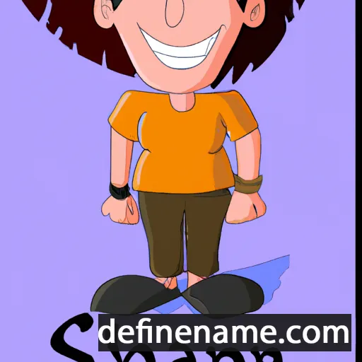 cartoon of the name Shan