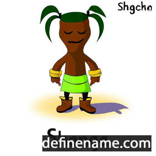 cartoon of the name Shanaga