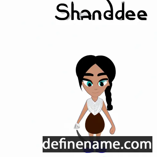 cartoon of the name Shandeigh