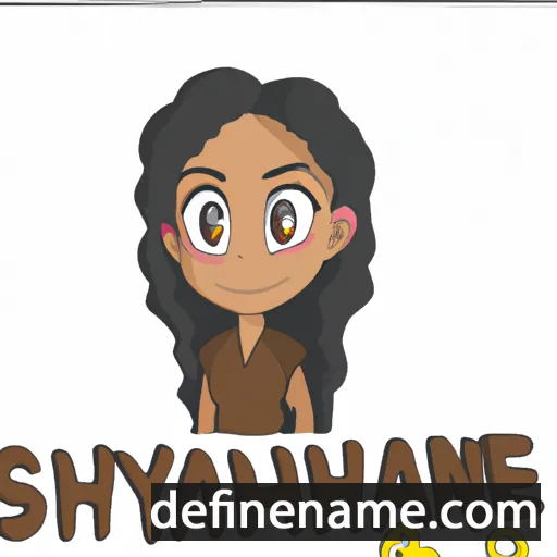 cartoon of the name Shaniyah