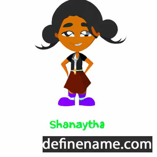 cartoon of the name Shanteya