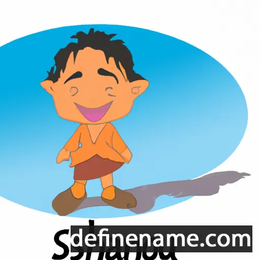 cartoon of the name Shanu