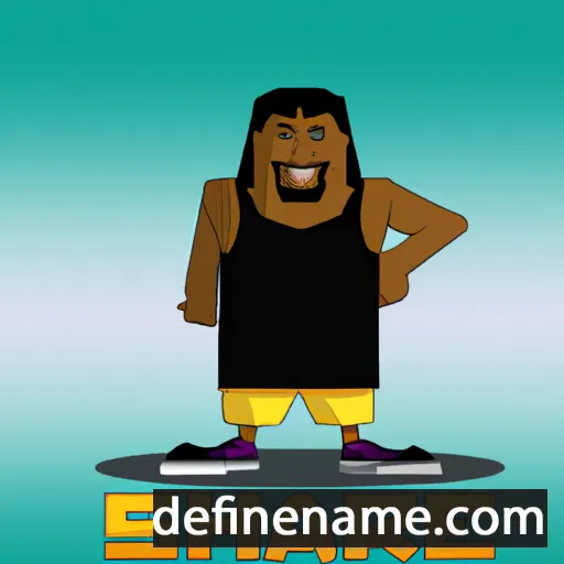 cartoon of the name Shaq