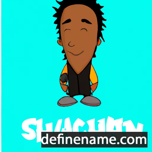 cartoon of the name Shaquan