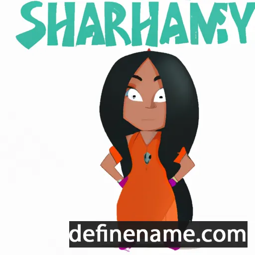 cartoon of the name Sharanya