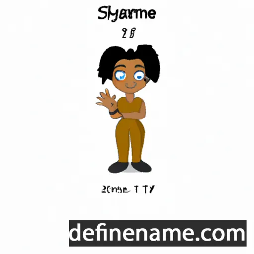 cartoon of the name Sharmayne