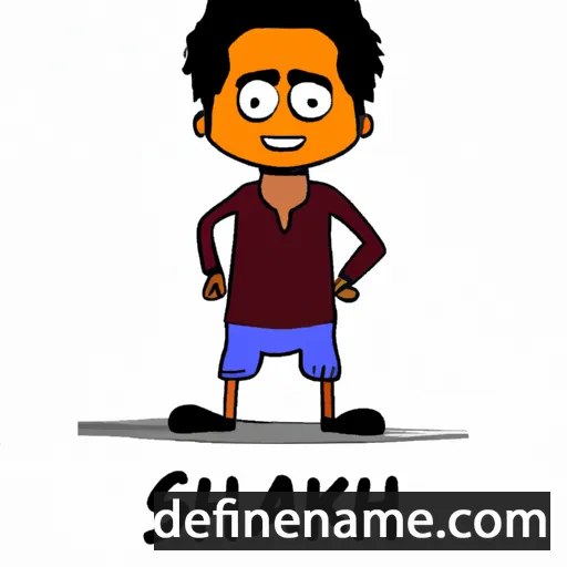 cartoon of the name Shashank