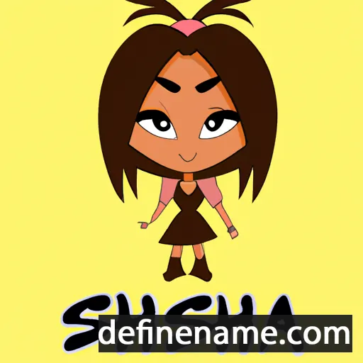 cartoon of the name Shasia