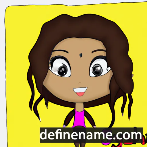 cartoon of the name Shaynia