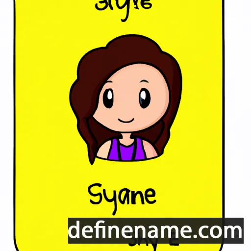 cartoon of the name Shaynne