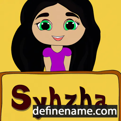 cartoon of the name Shaziya