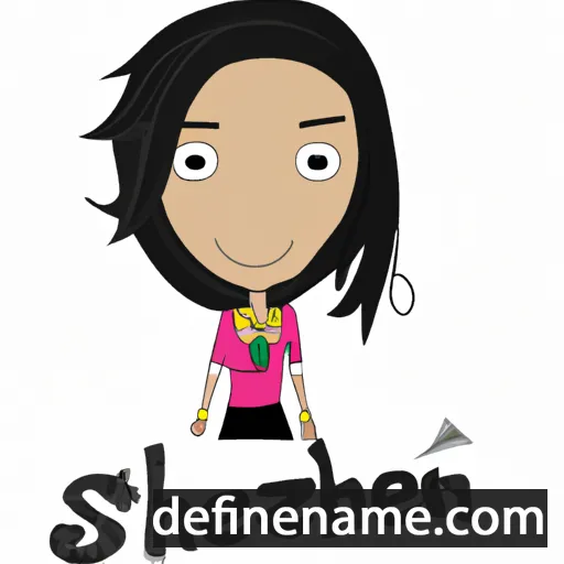 cartoon of the name Shazleen