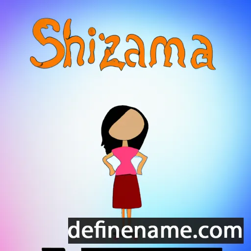 cartoon of the name Shazmina