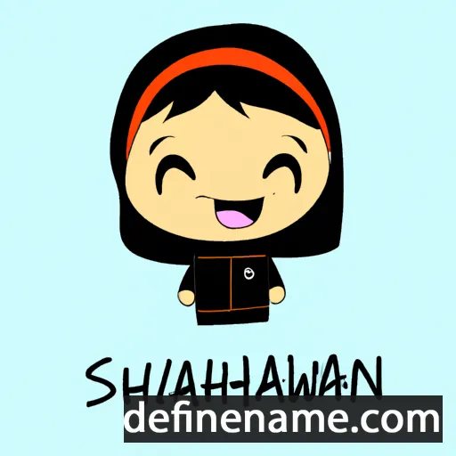 cartoon of the name Shazwani