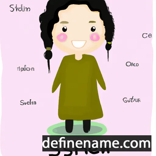 cartoon of the name Sheshan