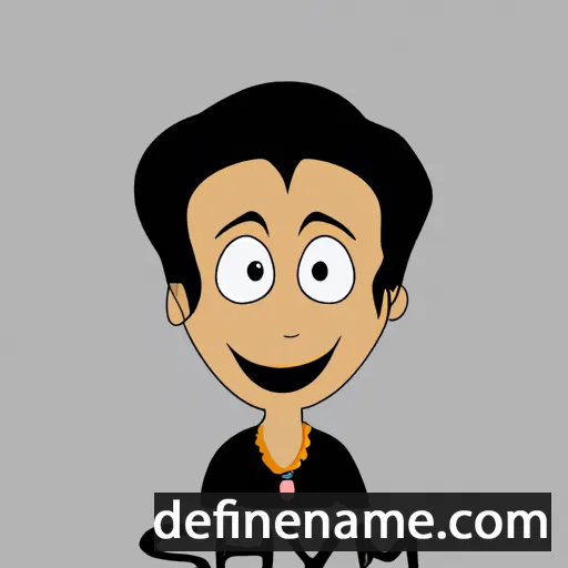 cartoon of the name Shivam