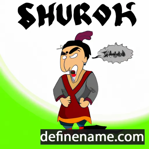 cartoon of the name Shokhrukh