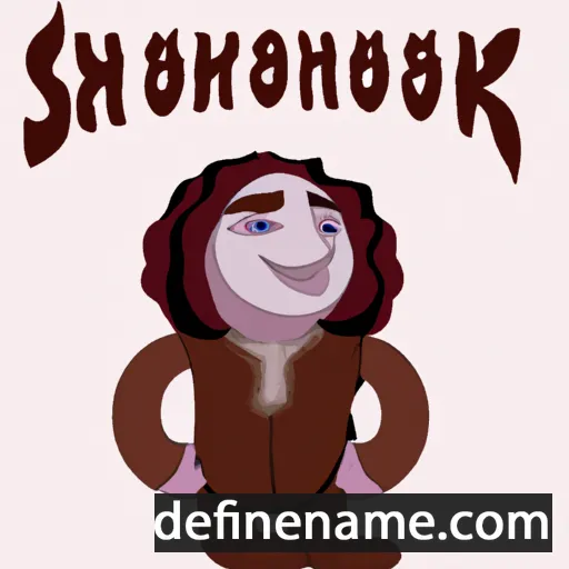 cartoon of the name Shokirbek