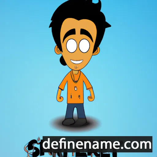 cartoon of the name Shrey