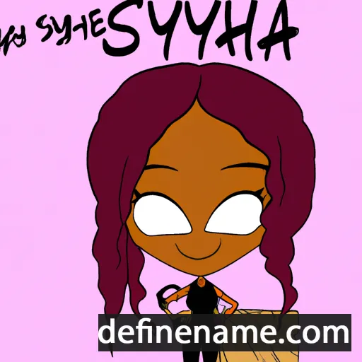 cartoon of the name Shyha