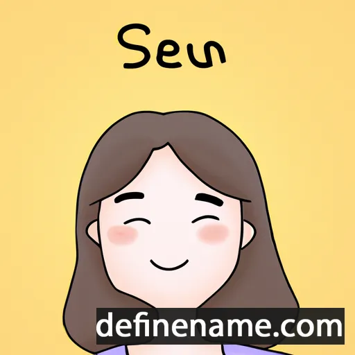 cartoon of the name Si-Eun