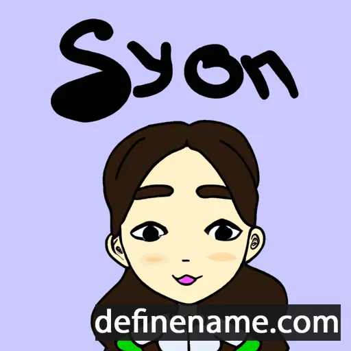 cartoon of the name Si-hyeon