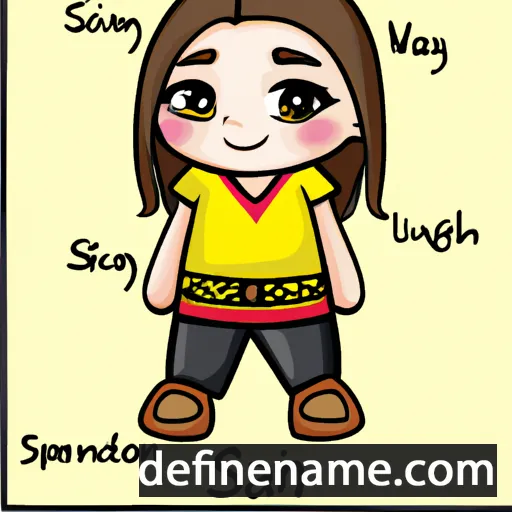 cartoon of the name Siaan