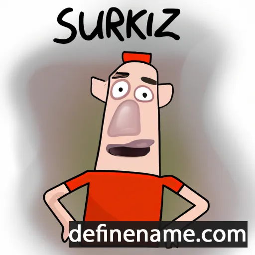 cartoon of the name Siaržuk