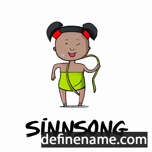 cartoon of the name Sibongiseni