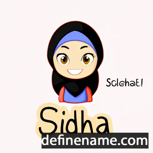 cartoon of the name Siddiqah