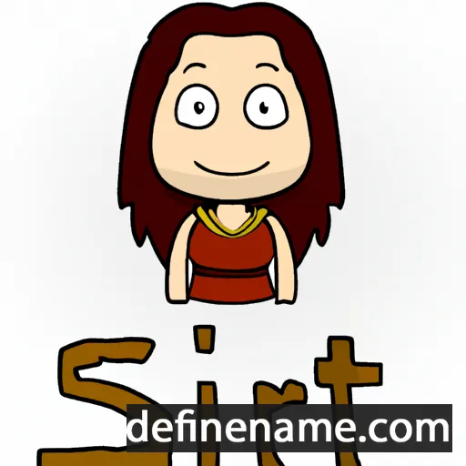 cartoon of the name Sidrit