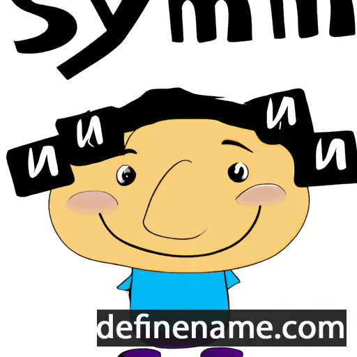 cartoon of the name Siemsyn