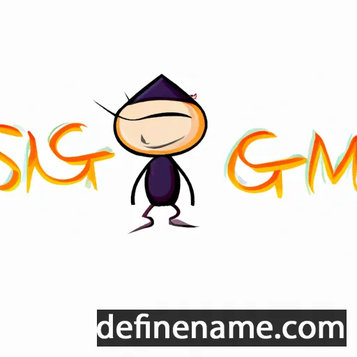 cartoon of the name Sigram