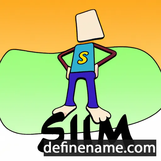 cartoon of the name Sim