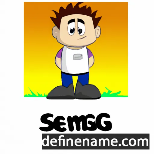 cartoon of the name Simeag