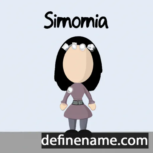 cartoon of the name Simforià