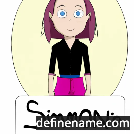 cartoon of the name Simonika