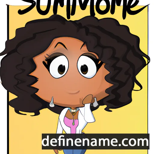 cartoon of the name Simonique