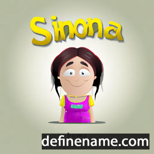 cartoon of the name Simoona