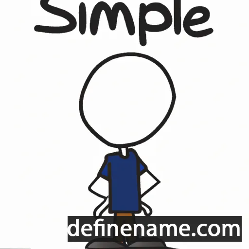 cartoon of the name Simple