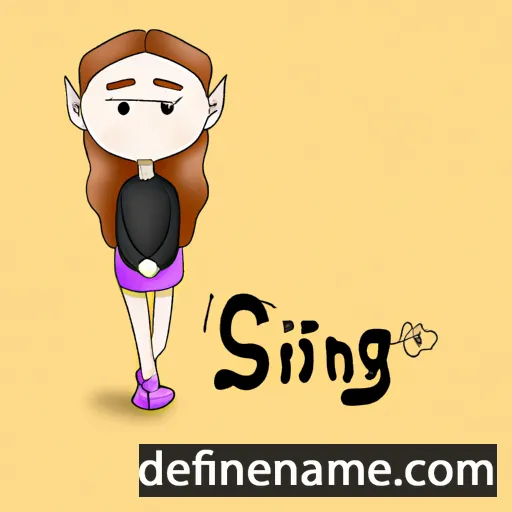 cartoon of the name Sin-yeong