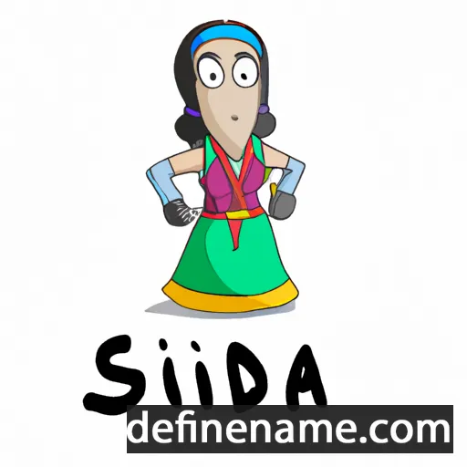 cartoon of the name Sinajida