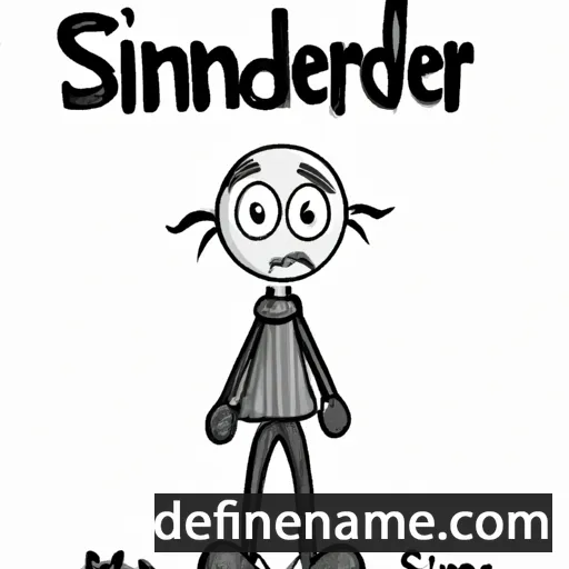 cartoon of the name Sindered