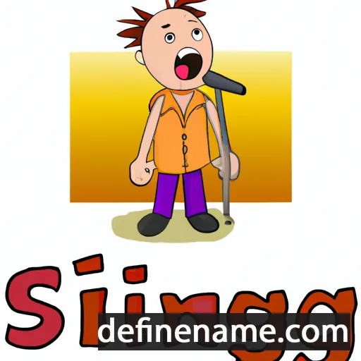 Sing cartoon