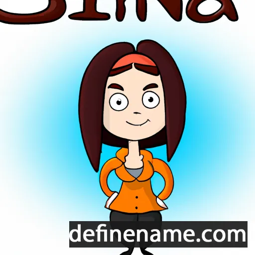 cartoon of the name Sinia