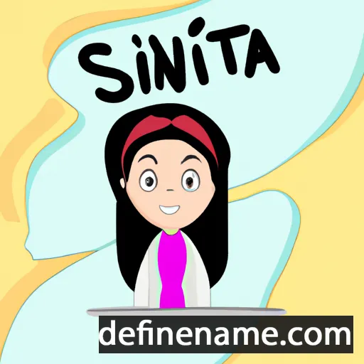 cartoon of the name Sintia