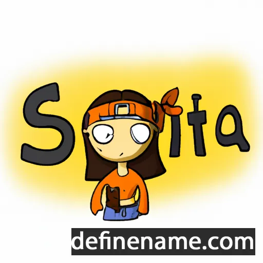 cartoon of the name Sintija