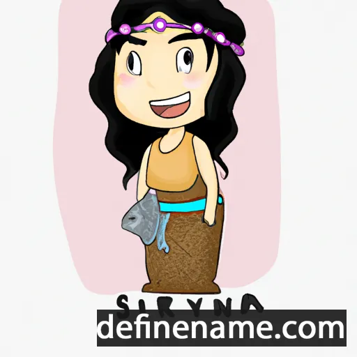 cartoon of the name Sirinya