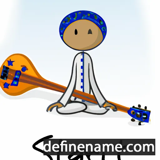 Sitar cartoon