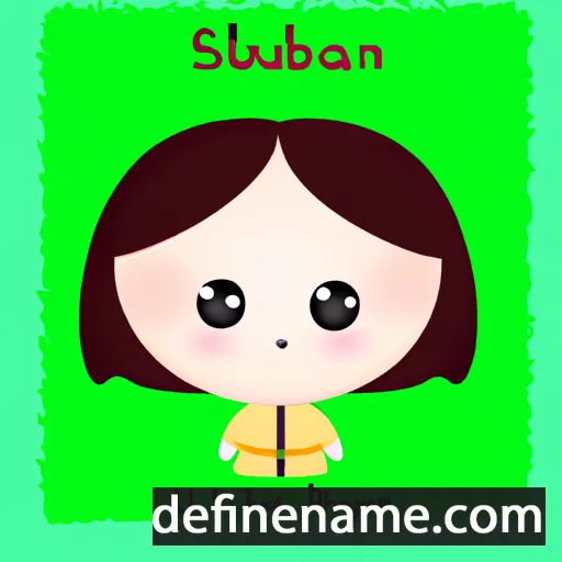 cartoon of the name Siubhán